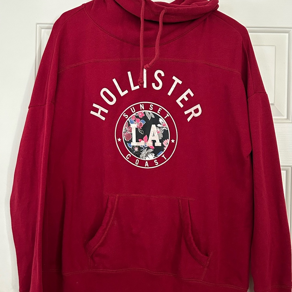 Hollister Red Graphic Sweatshirt Hoodie